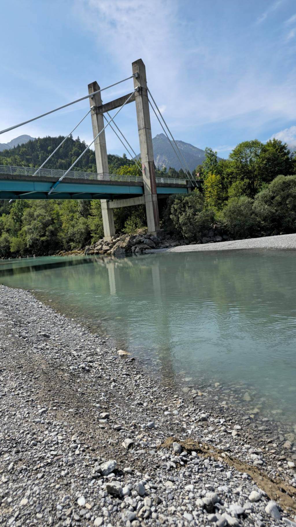 Ulrichsbrücke am Fahrradweg von Füssen